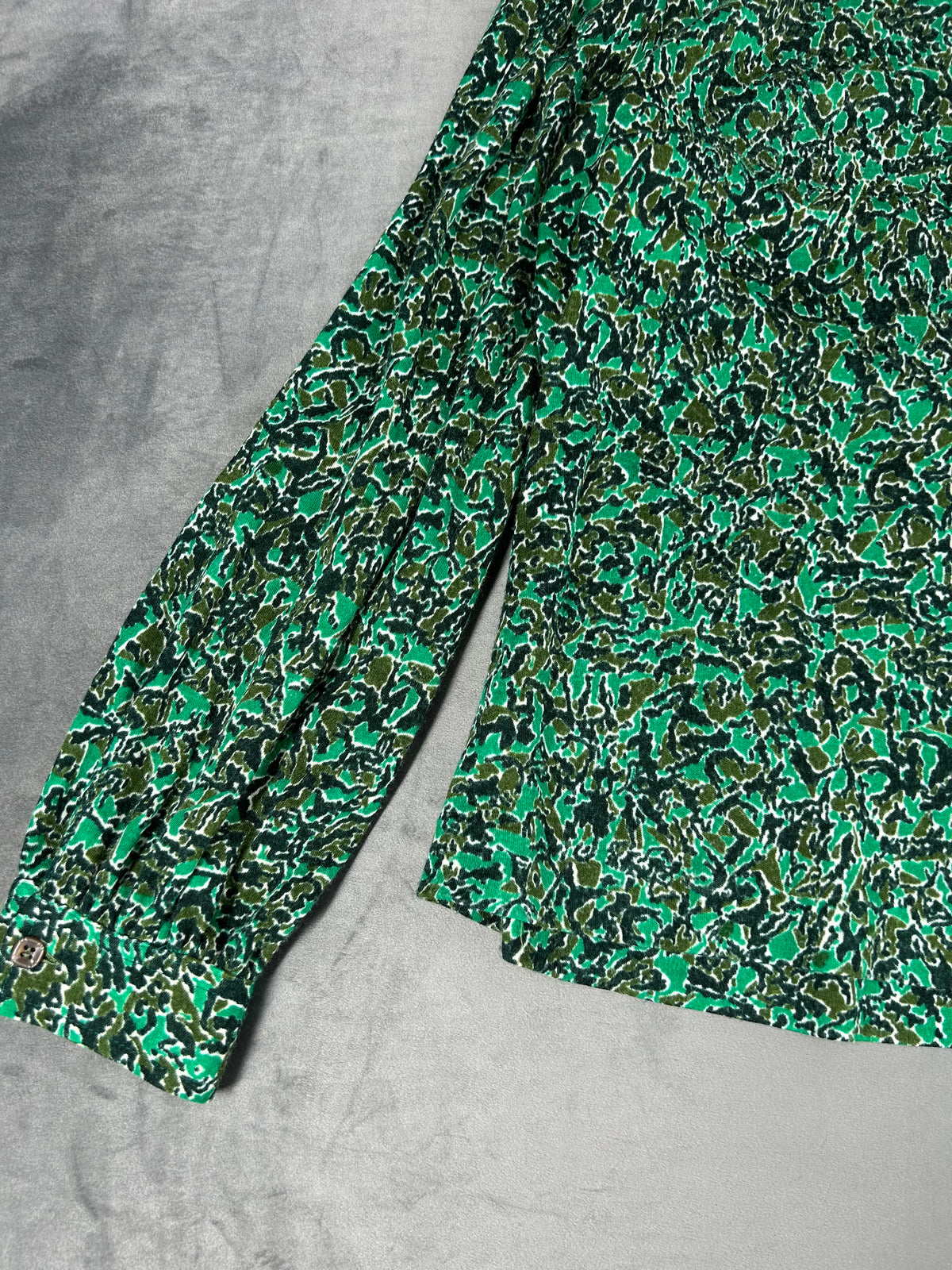 Camicia fantasia verde vintage – Donna Taglia M