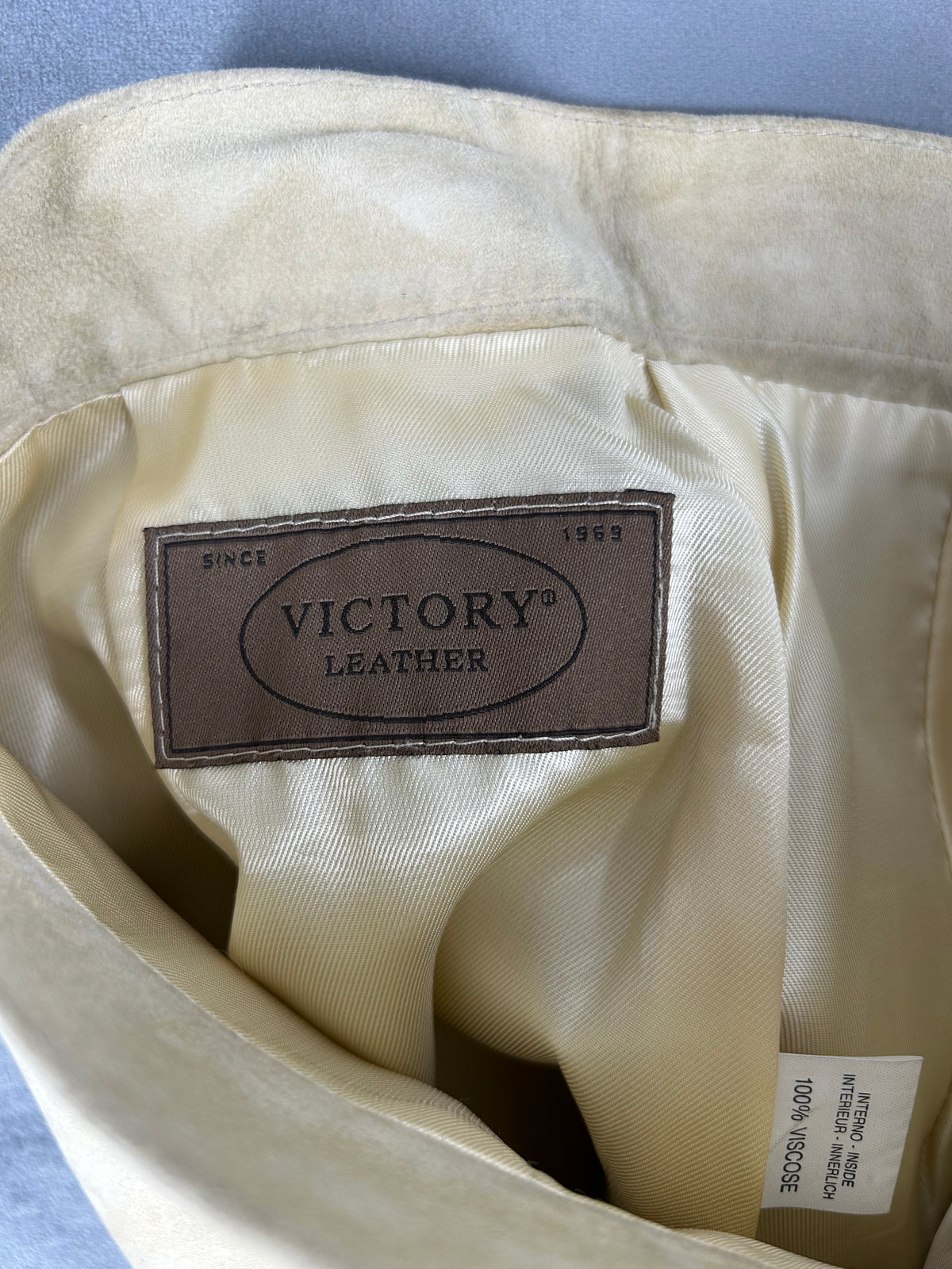 Gonna in pelle scamosciata panna vintage – Donna Taglia M (IT 42)