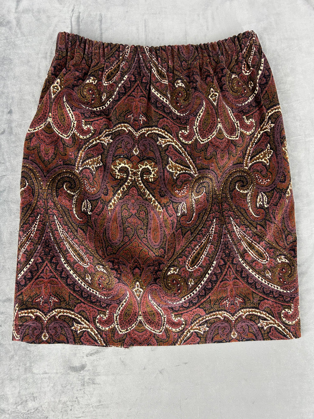 Gonna paisley marrone vintage – Donna Taglia M