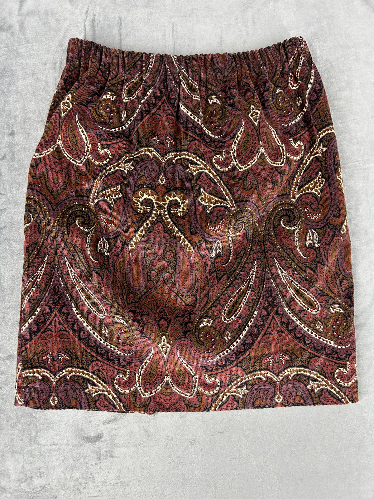 Gonna paisley marrone vintage – Donna Taglia M
