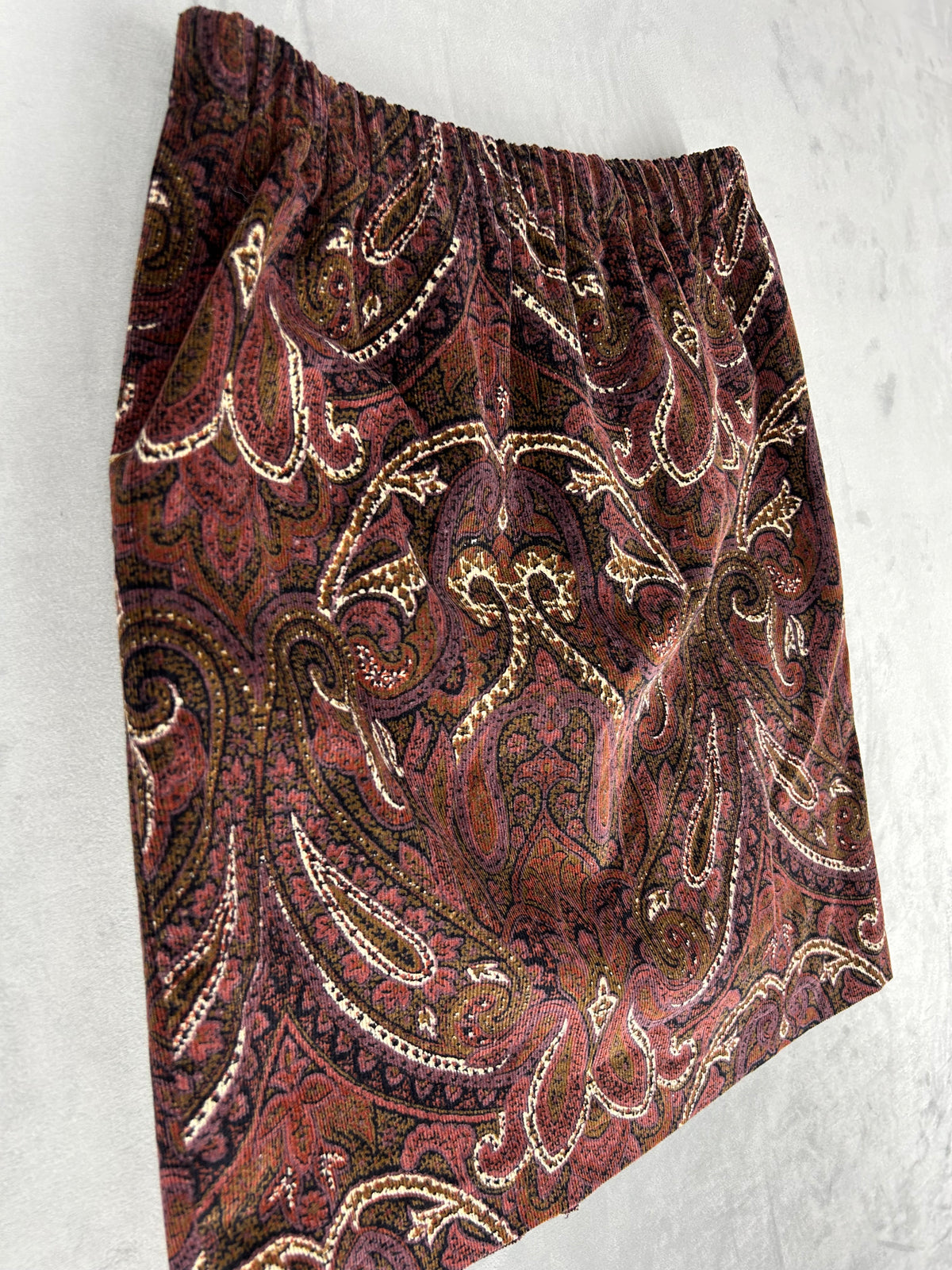 Gonna paisley marrone vintage – Donna Taglia M