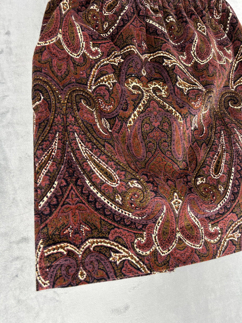 Gonna paisley marrone vintage – Donna Taglia M