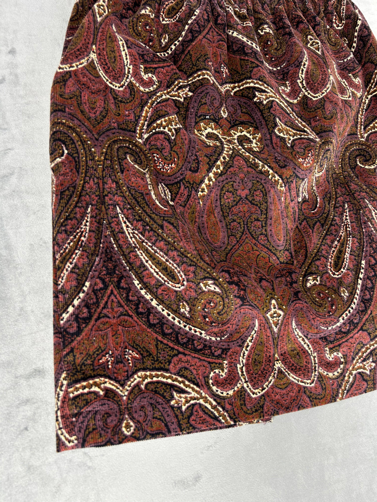 Gonna paisley marrone vintage – Donna Taglia M