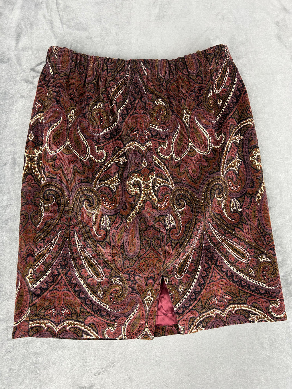Gonna paisley marrone vintage – Donna Taglia M