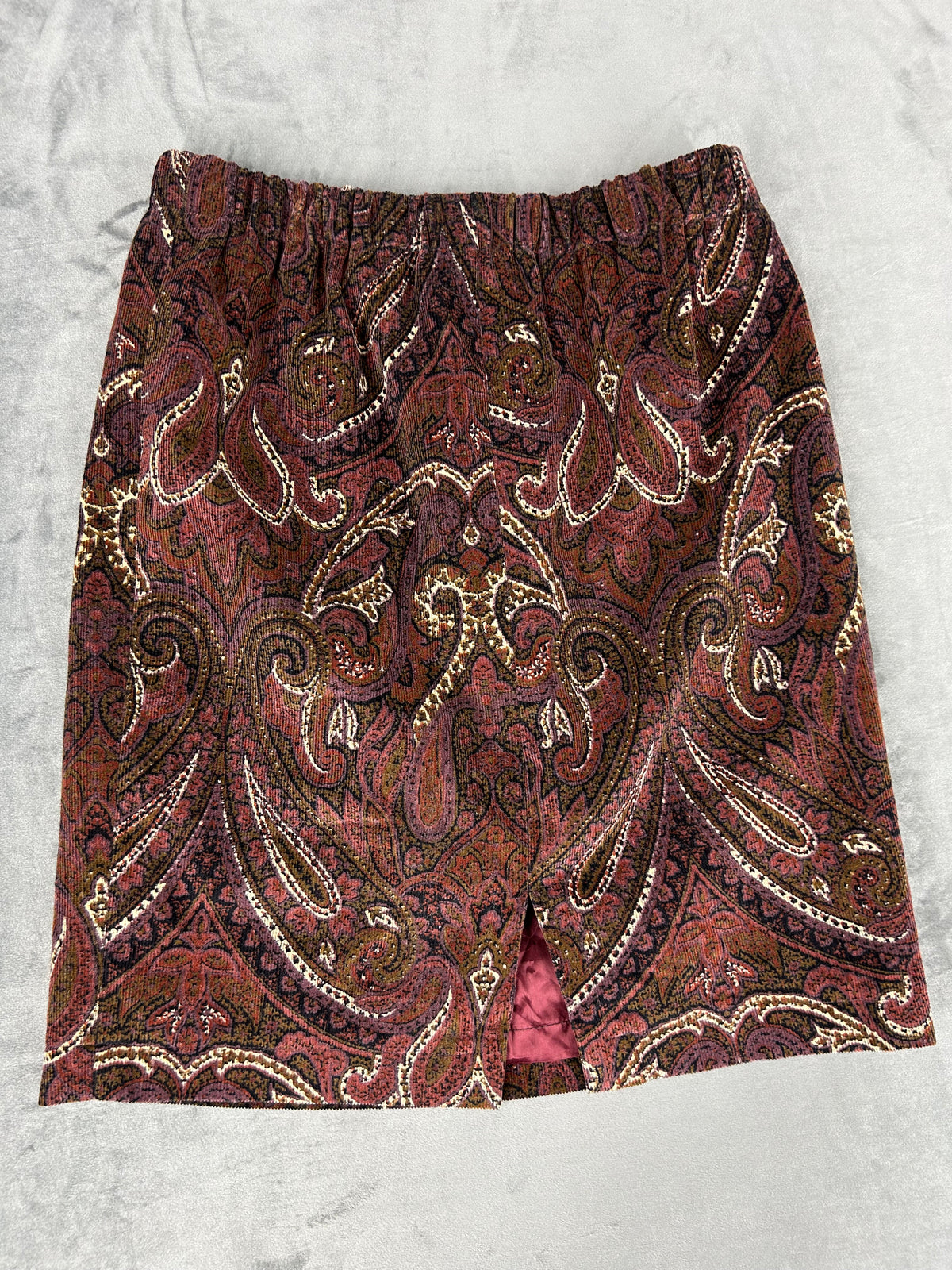 Gonna paisley marrone vintage – Donna Taglia M
