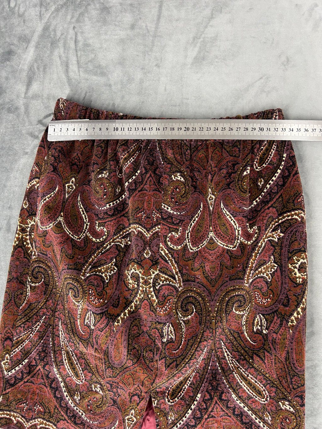 Gonna paisley marrone vintage – Donna Taglia M
