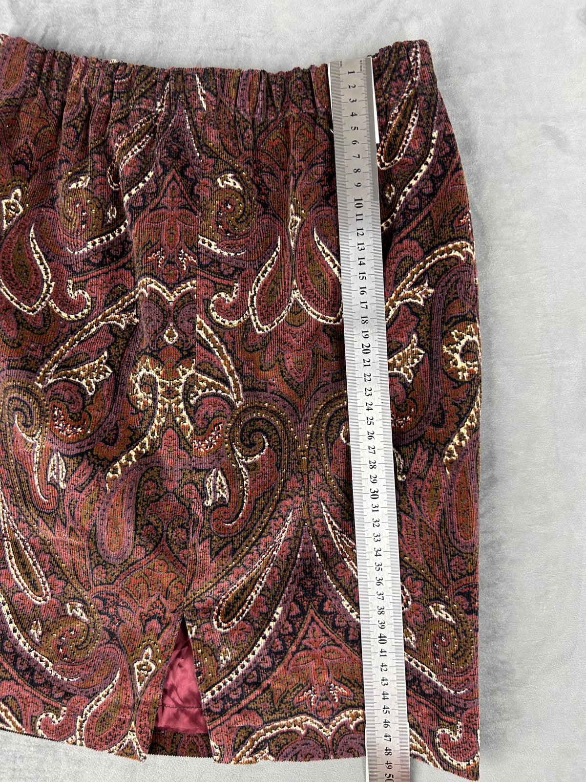 Gonna paisley marrone vintage – Donna Taglia M