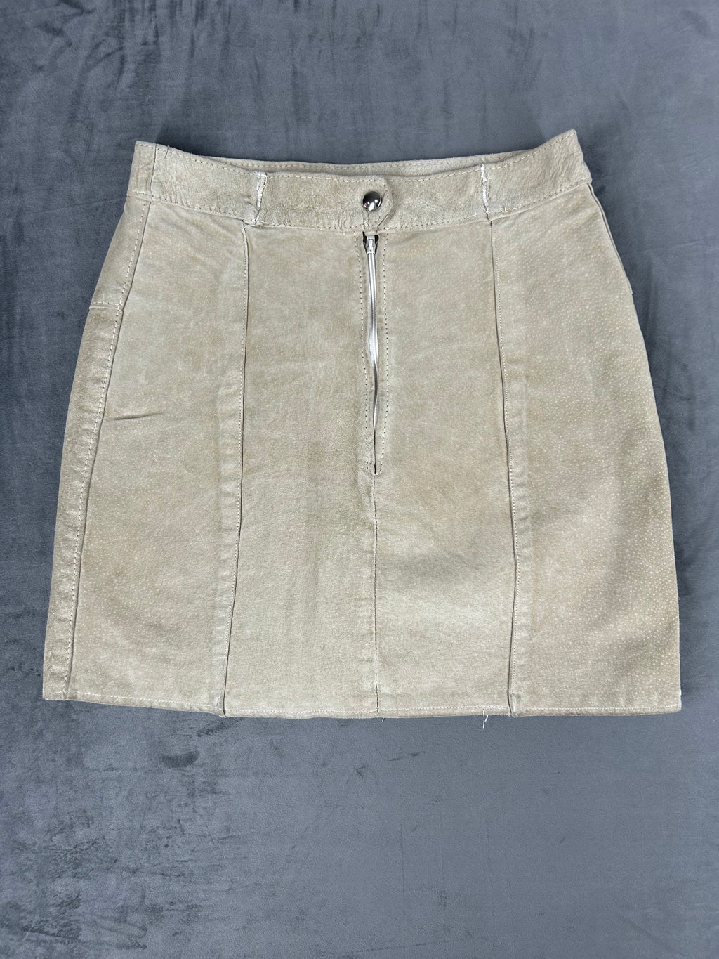 Gonna in velluto a coste beige vintage – Donna Taglia M
