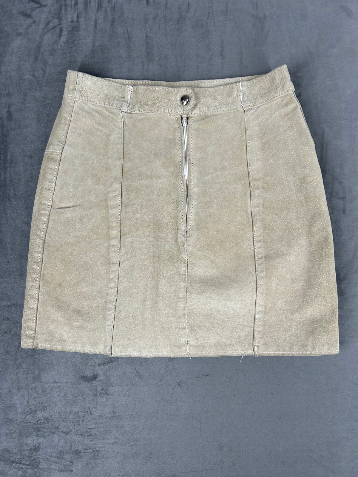 Gonna in velluto a coste beige vintage – Donna Taglia M