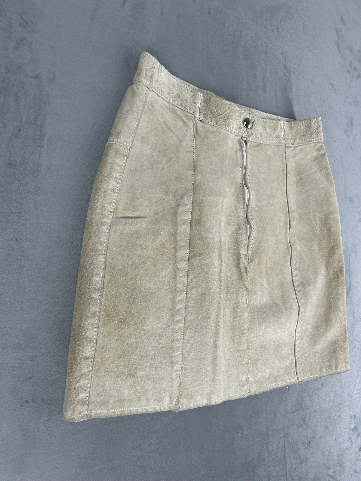 Gonna in velluto a coste beige vintage – Donna Taglia M