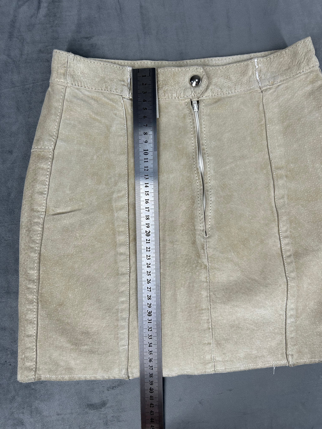 Gonna in velluto a coste beige vintage – Donna Taglia M
