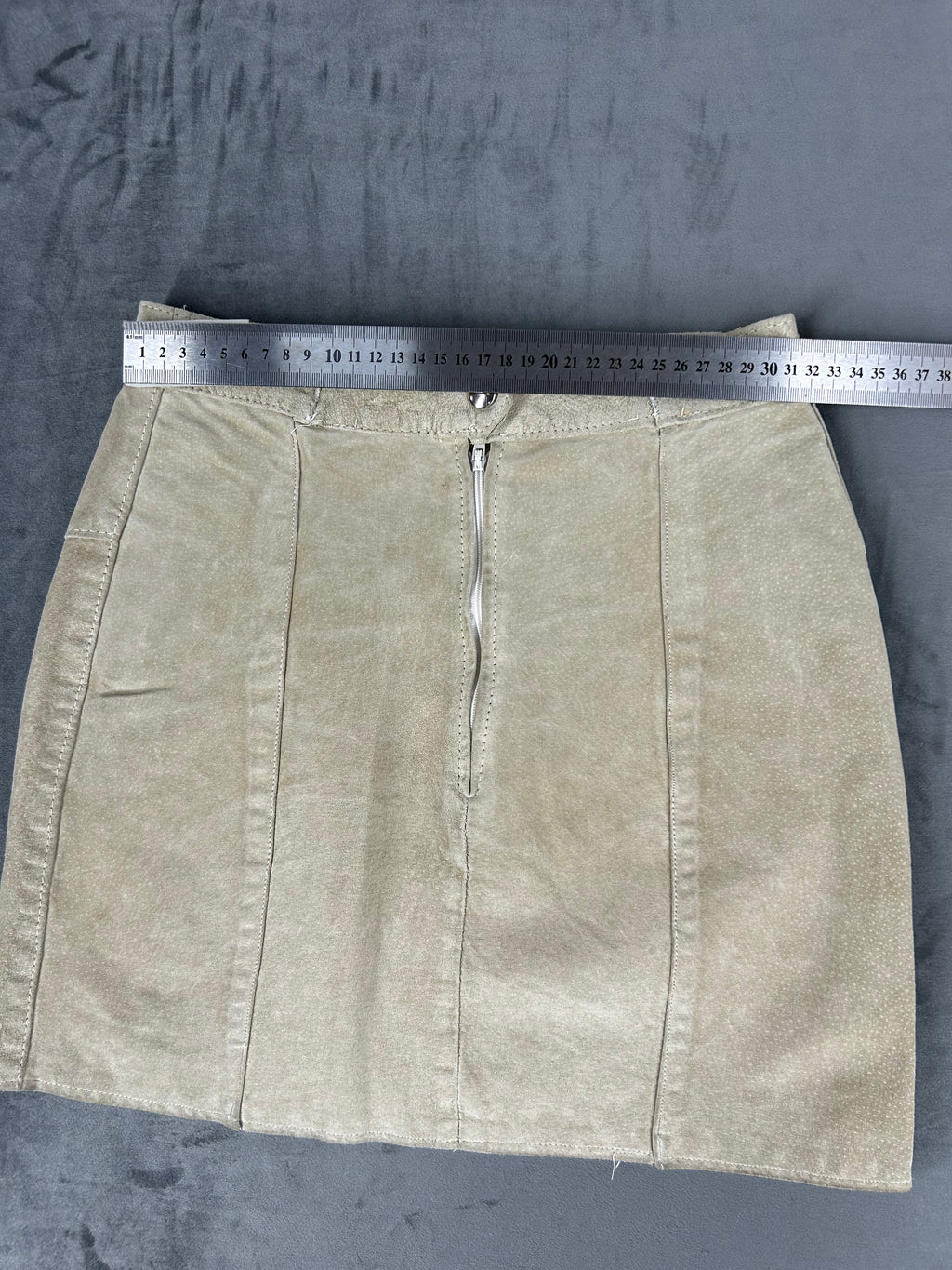 Gonna in velluto a coste beige vintage – Donna Taglia M