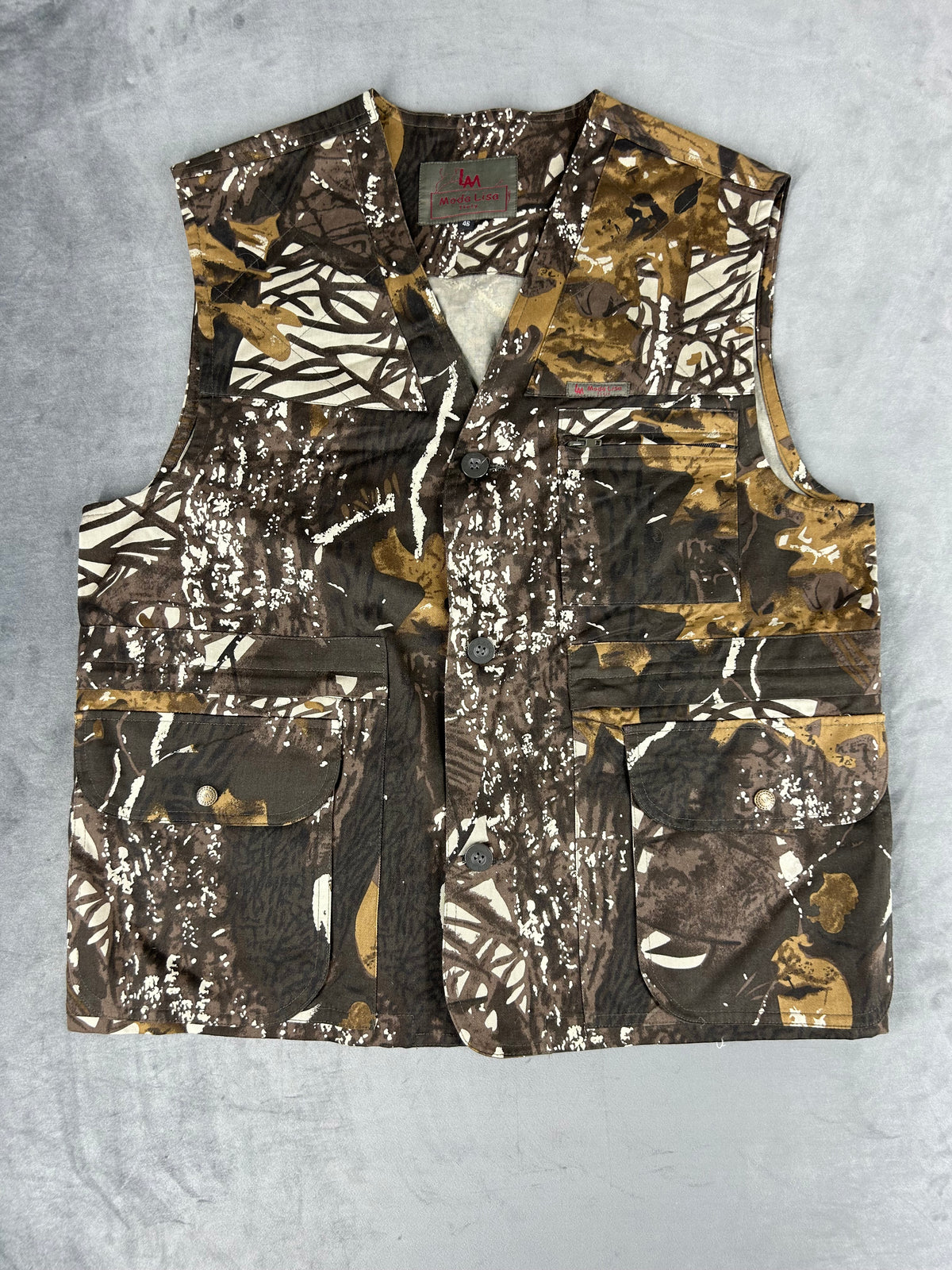 Gilet smanicato mimetico vintage – Uomo Taglia L