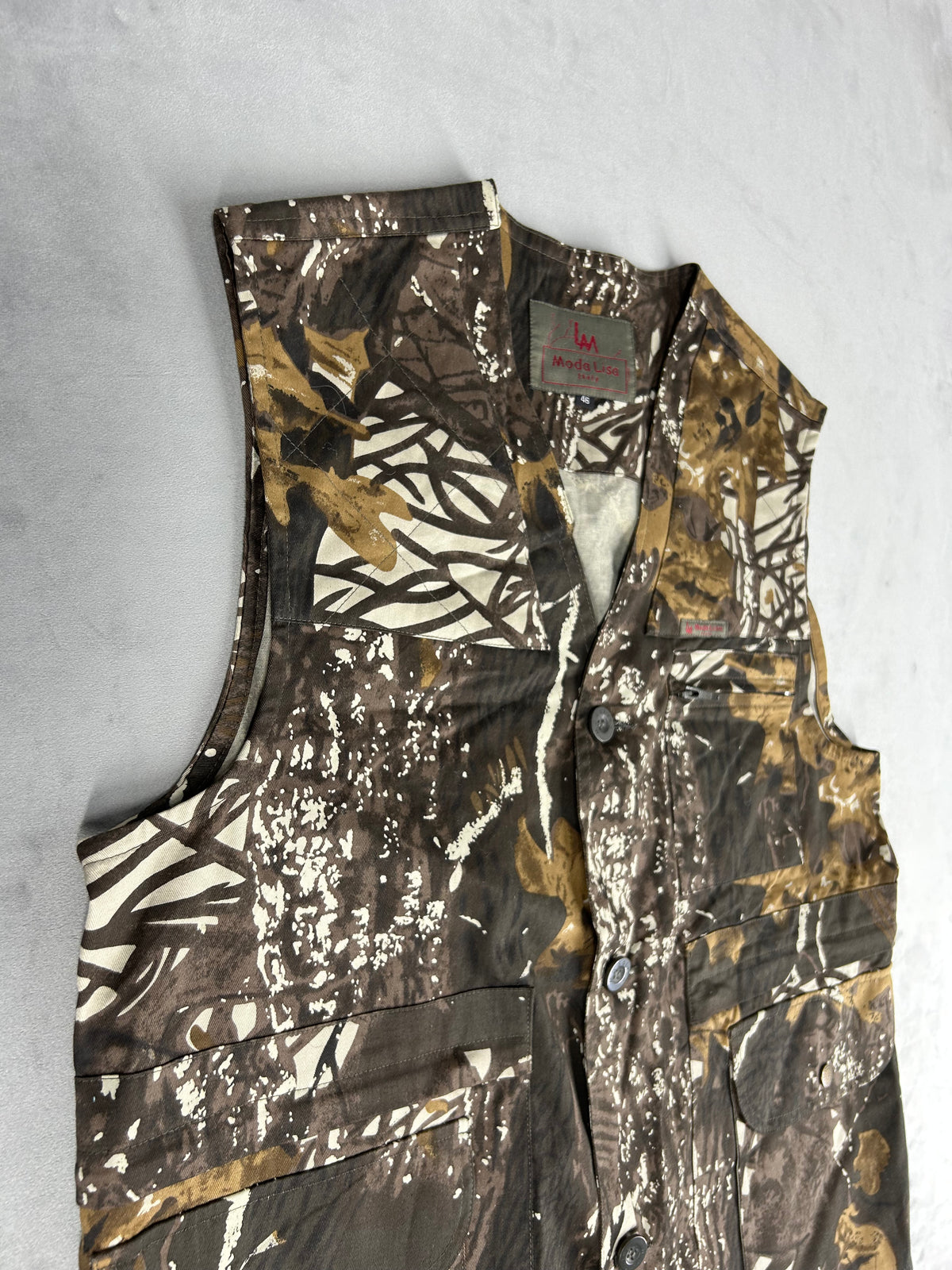 Gilet smanicato mimetico vintage – Uomo Taglia L