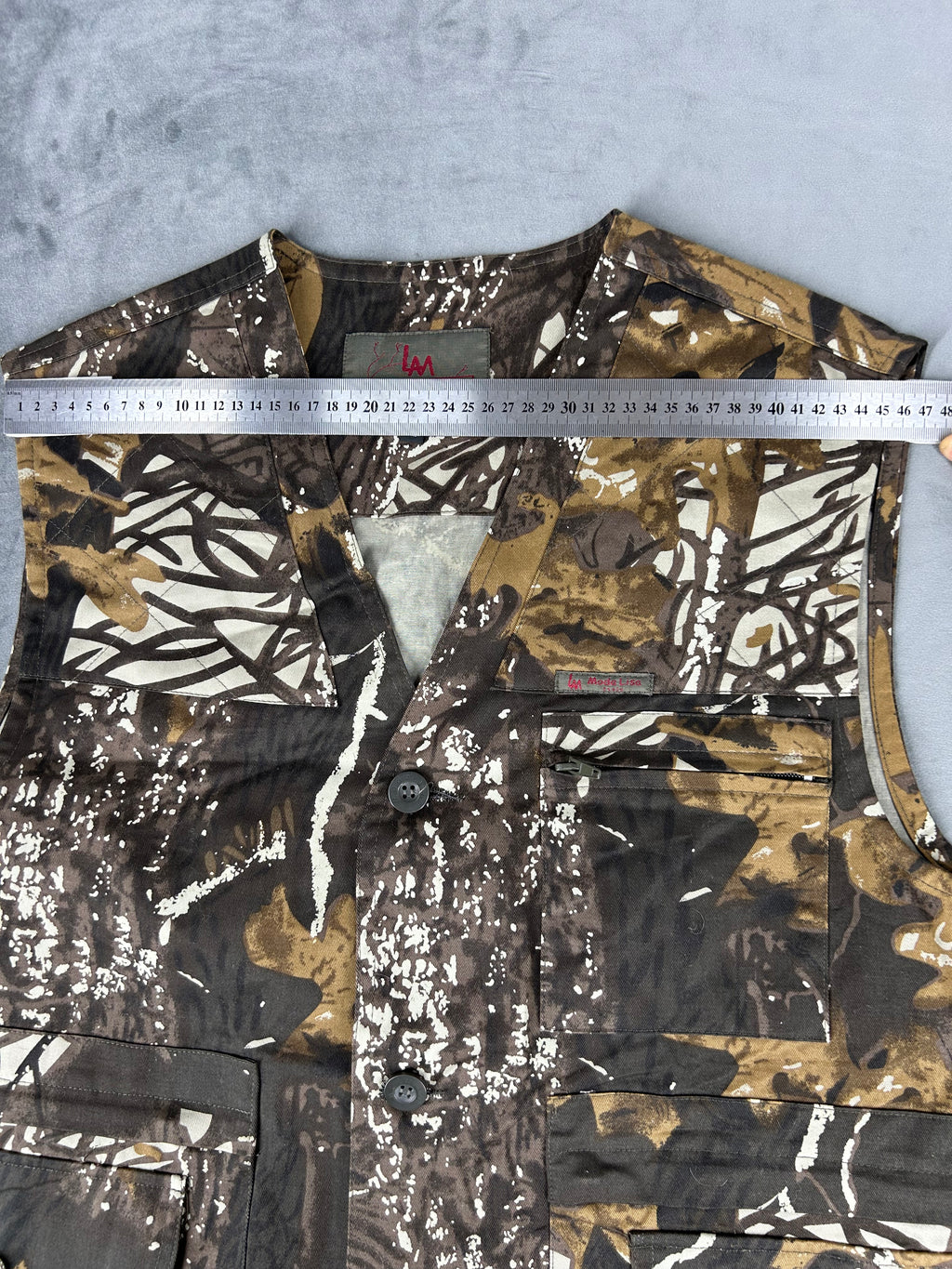 Gilet smanicato mimetico vintage – Uomo Taglia L