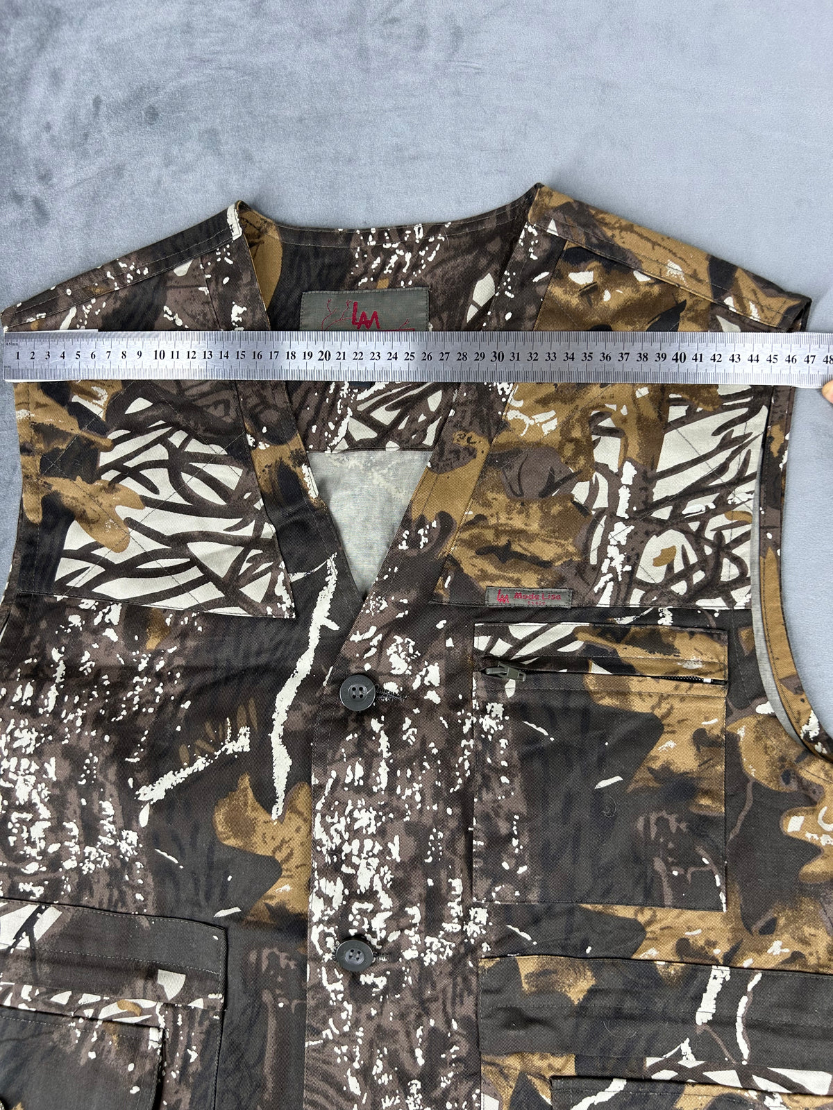 Gilet smanicato mimetico vintage – Uomo Taglia L