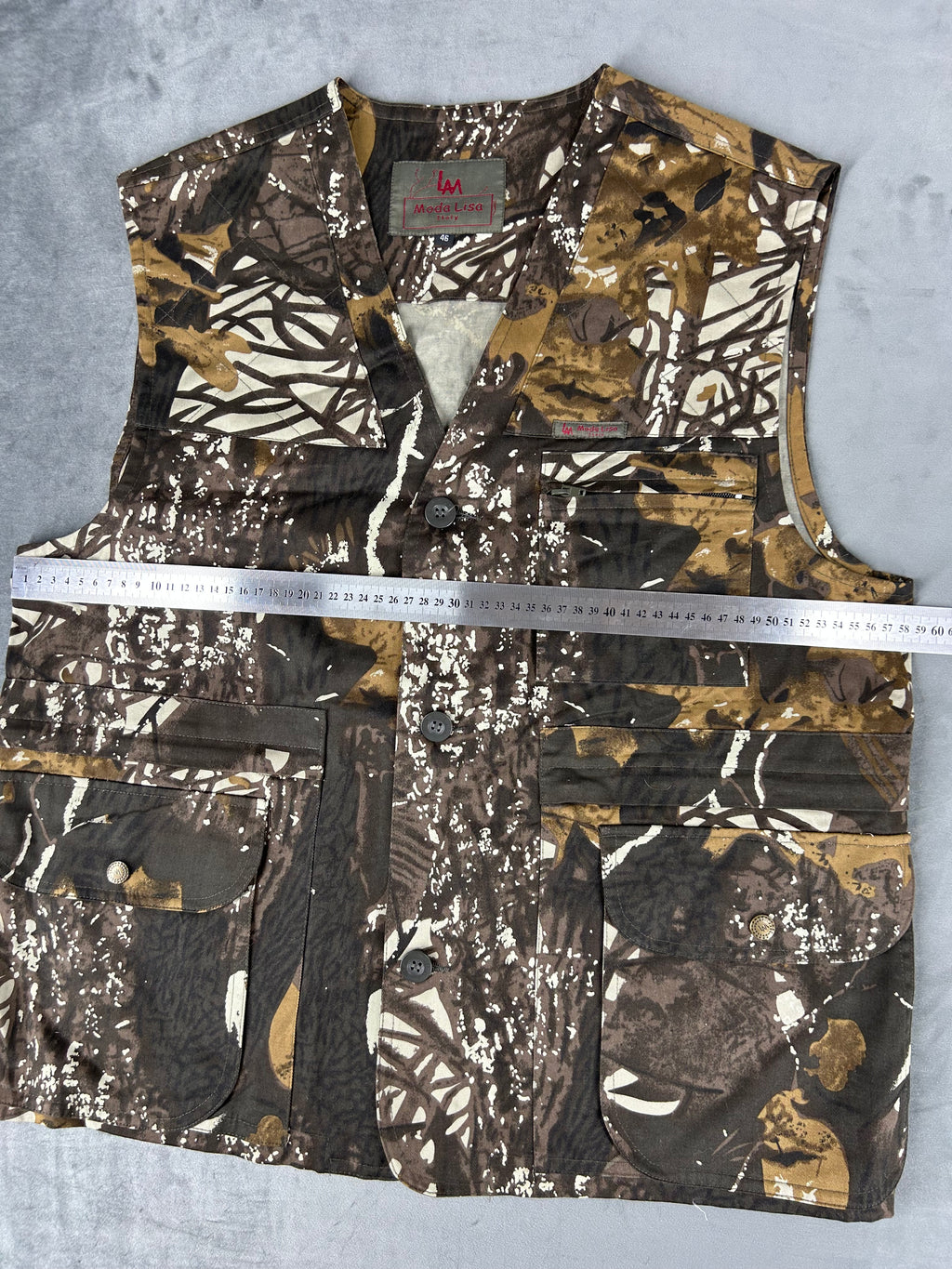 Gilet smanicato mimetico vintage – Uomo Taglia L