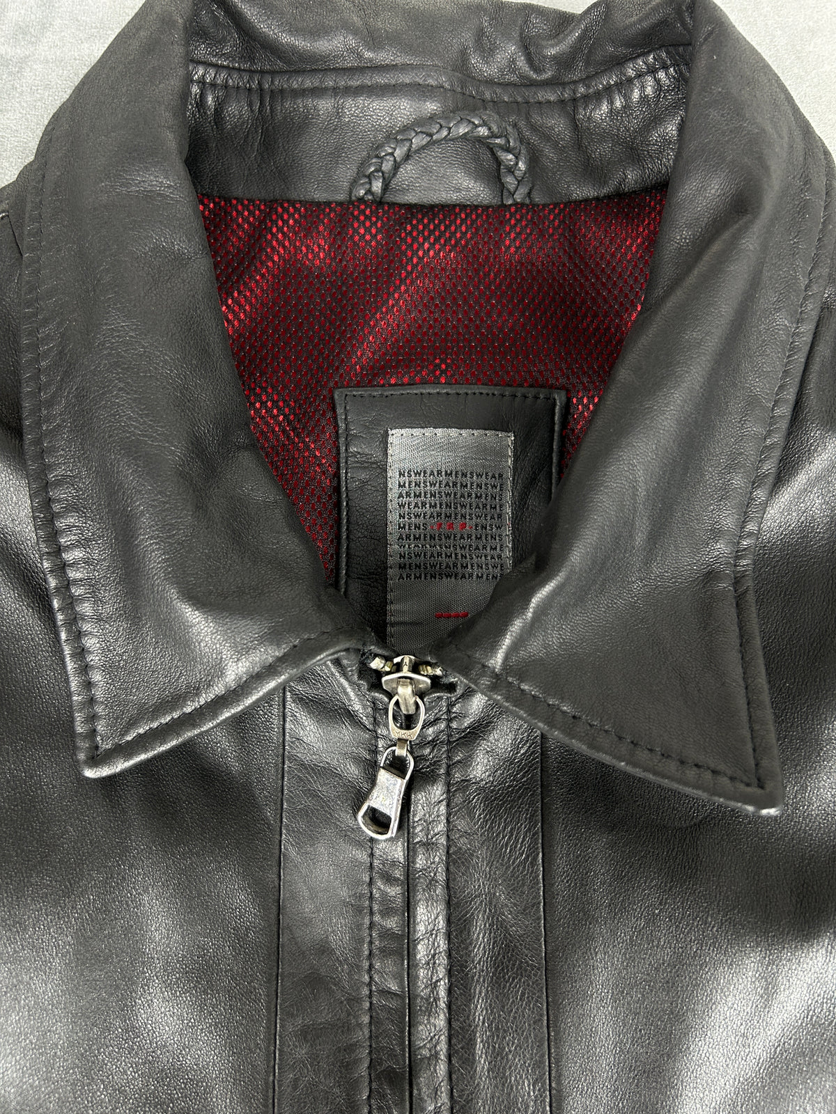 Giacca di pelle nera vintage – Donna Taglia M