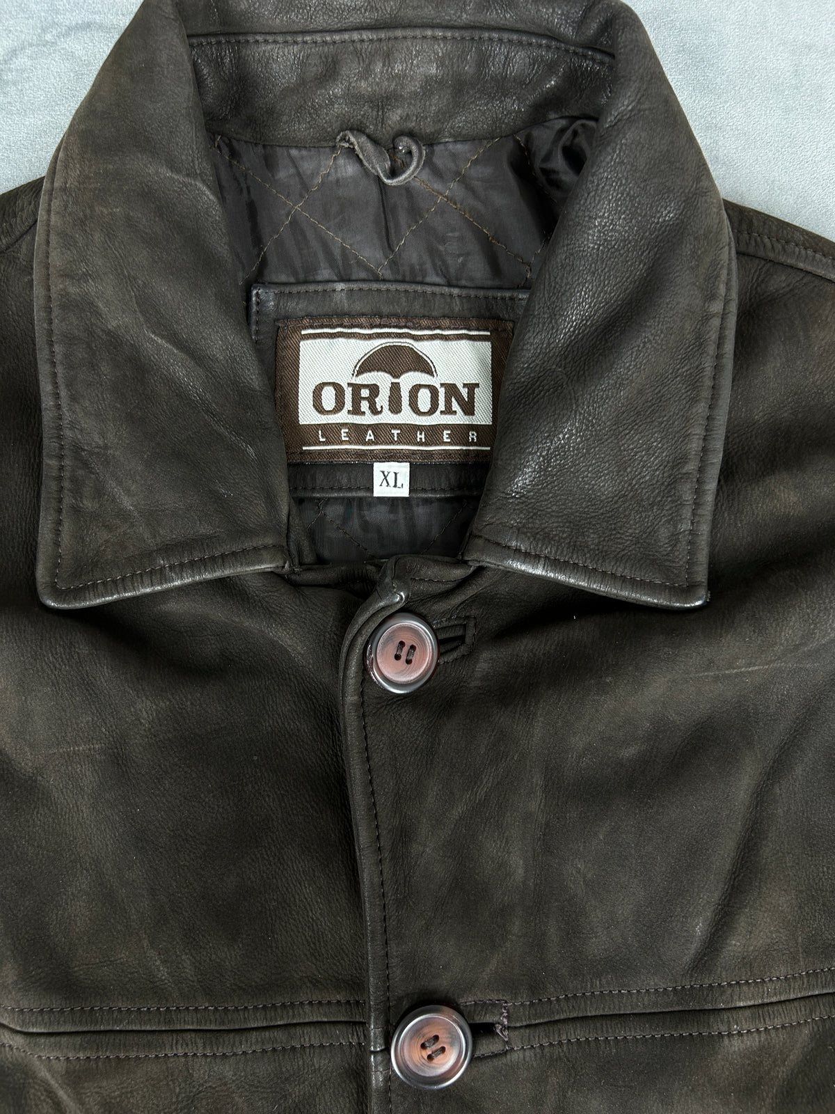Giacca di pelle Orion marrone vintage – Uomo Taglia L