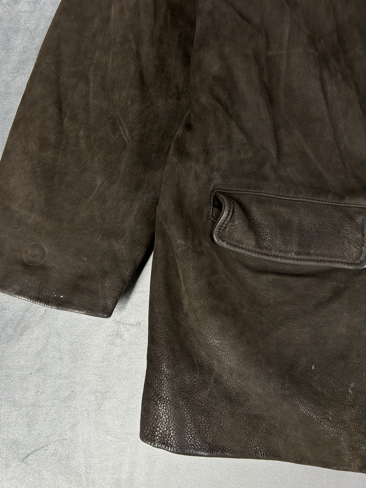 Giacca di pelle Orion marrone vintage – Uomo Taglia L