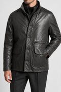 Giacca di pelle nera vintage – Uomo Taglia XL (IT 52)