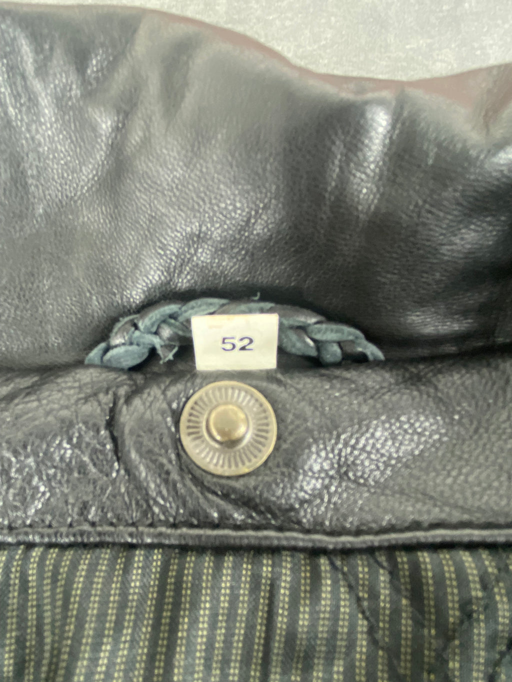 Giacca di pelle nera vintage – Uomo Taglia XL (IT 52)