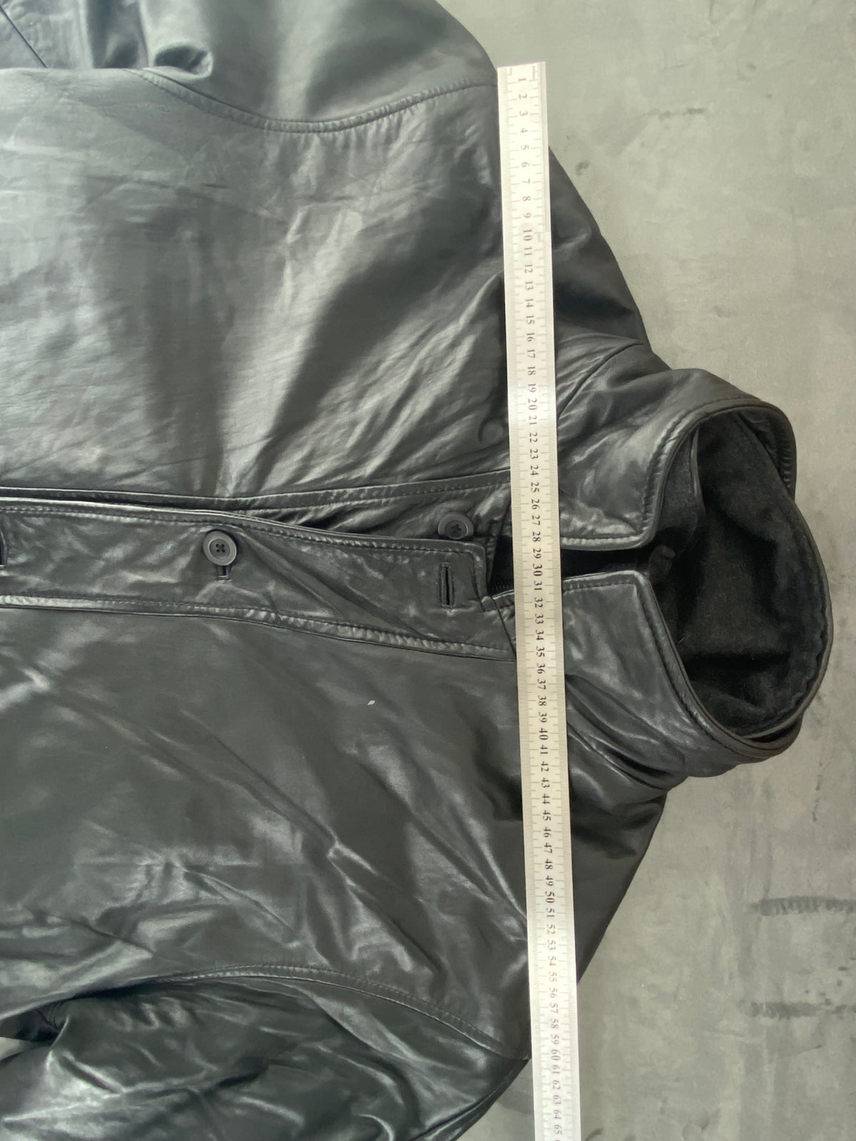 Giacca di pelle nera vintage – Uomo Taglia XL (IT 52)