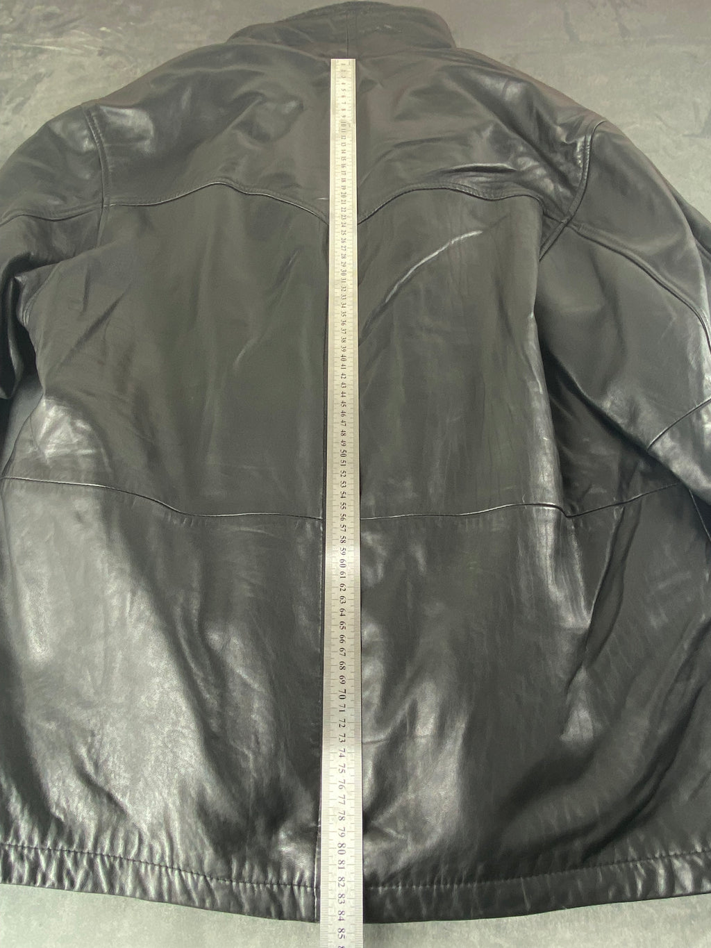 Giacca di pelle nera vintage – Uomo Taglia XL (IT 52)