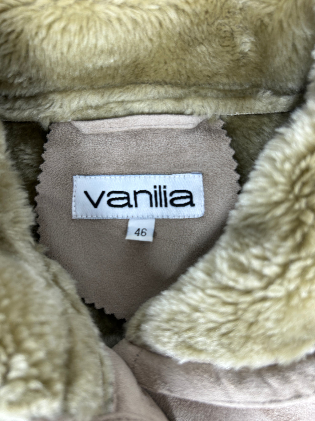 Cappotto in montone beige vintage – Donna Taglia S (IT 40)