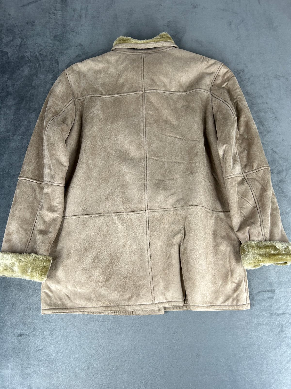 Cappotto in montone beige vintage – Donna Taglia S (IT 40)