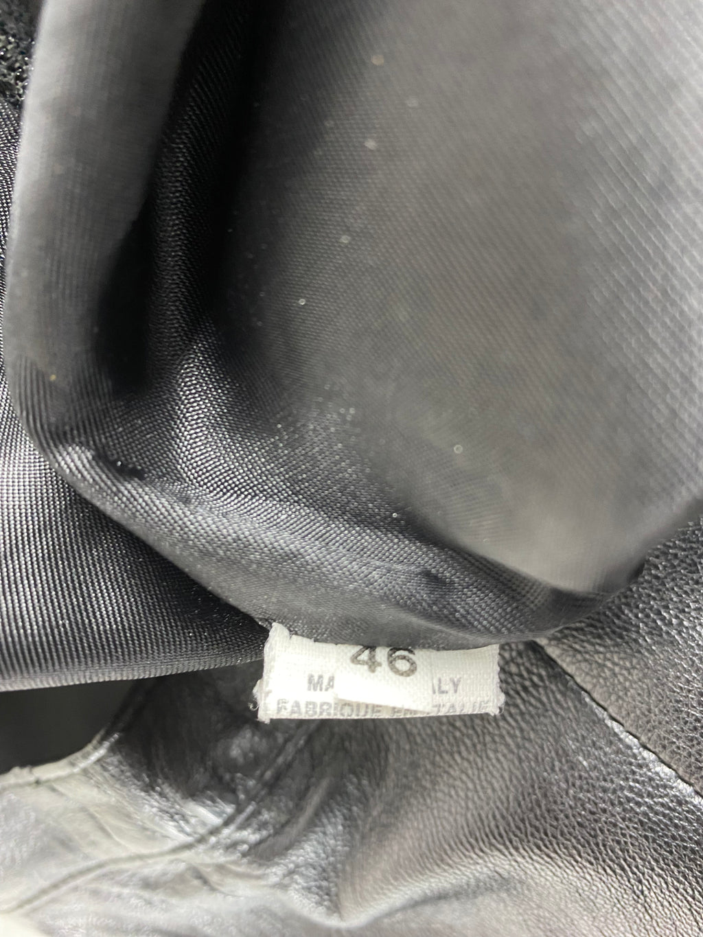Gonna in pelle nera vintage – Donna Taglia L (IT 46)