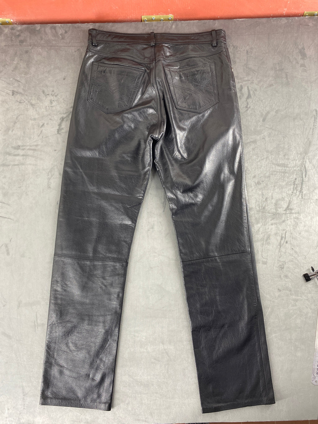 Pantaloni di pelle neri vintage – Uomo Taglia L