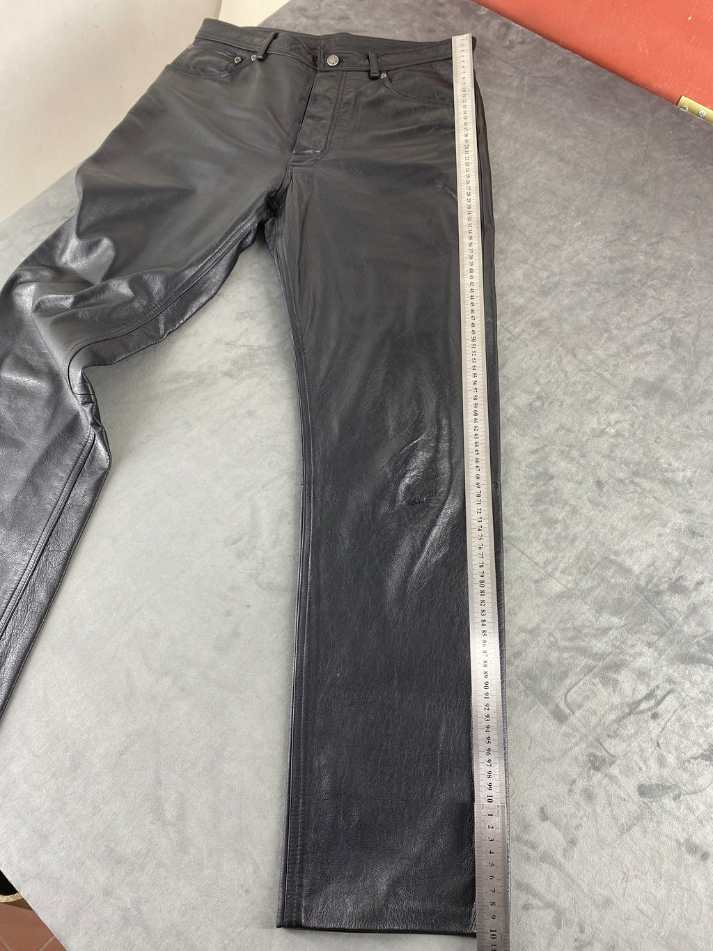 Pantaloni di pelle neri vintage – Uomo Taglia L