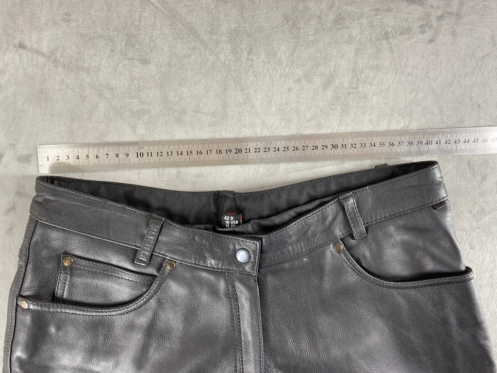 Pantaloni di pelle neri vintage – Donna Taglia M (IT 42)