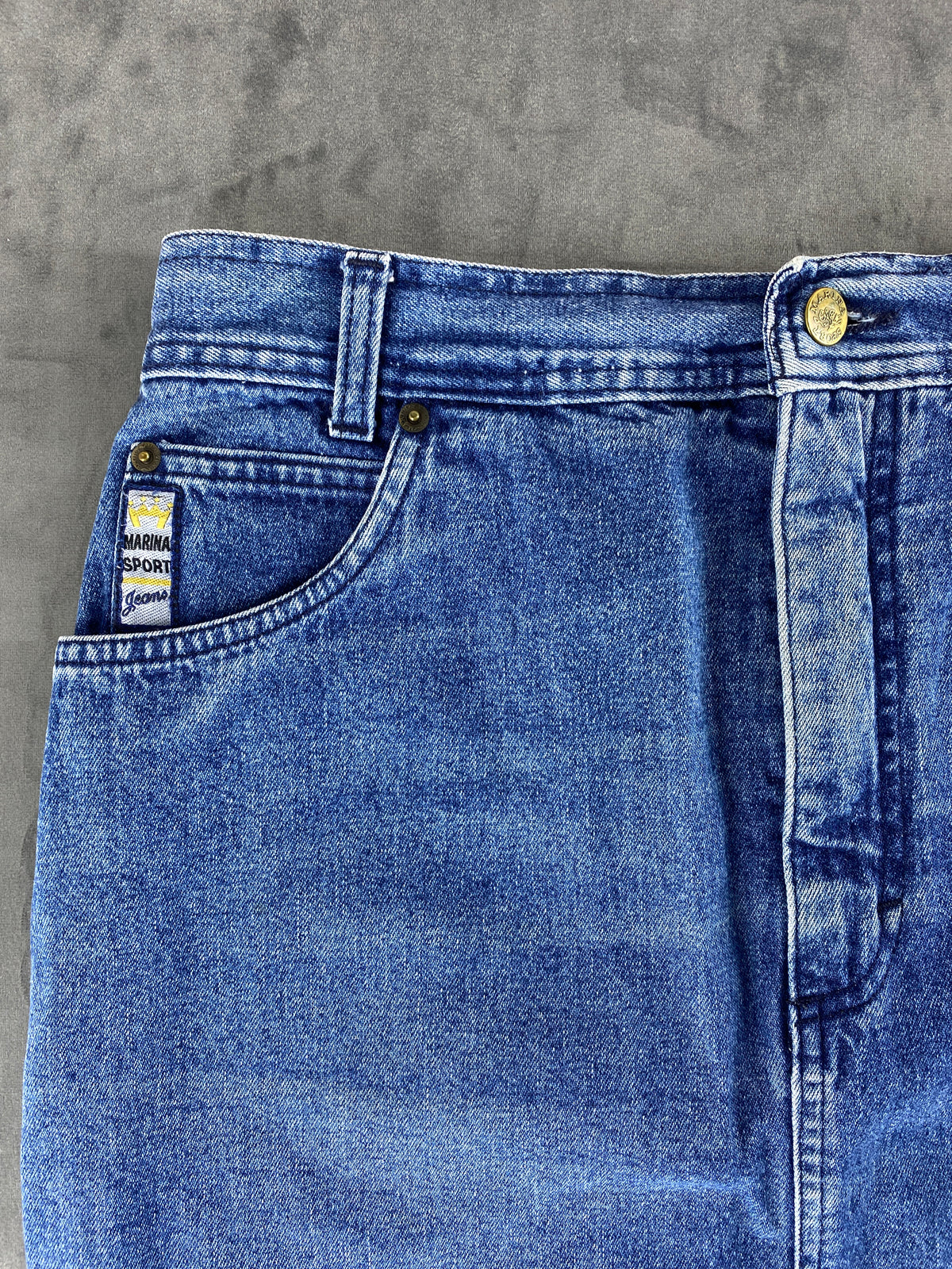 Gonna di jeans al ginocchio vintage – Donna Taglia L (IT 47)