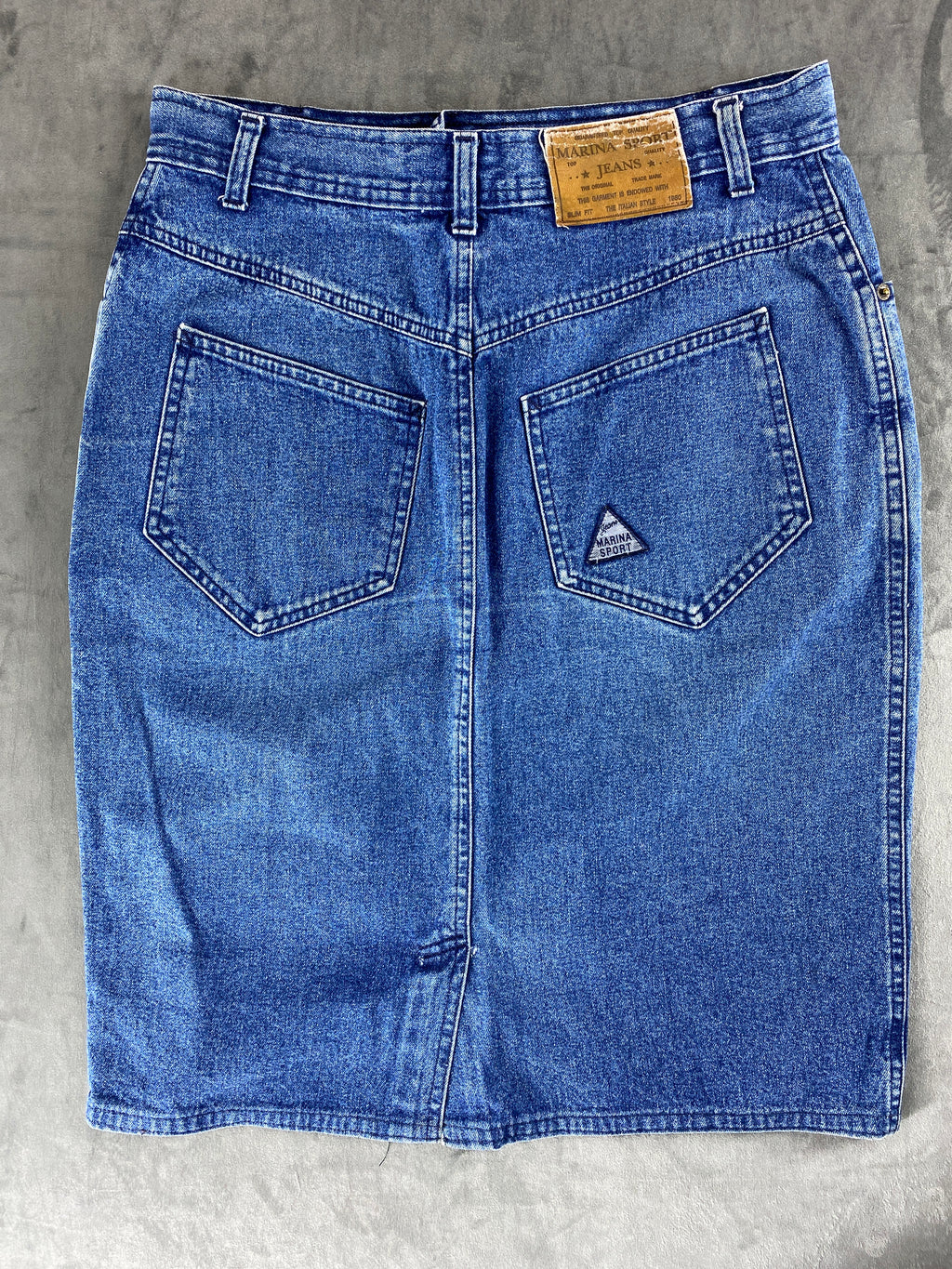 Gonna di jeans al ginocchio vintage – Donna Taglia L (IT 47)