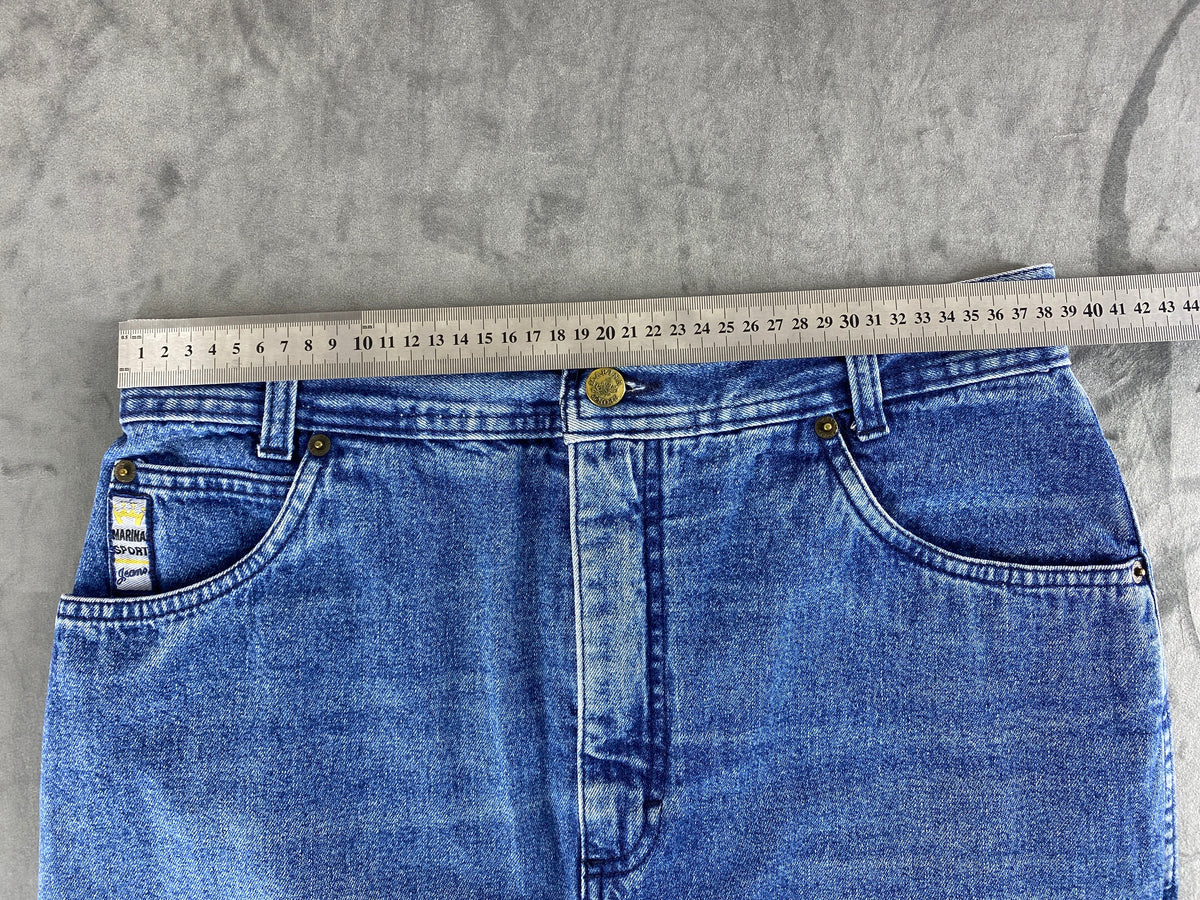Gonna di jeans al ginocchio vintage – Donna Taglia L (IT 47)