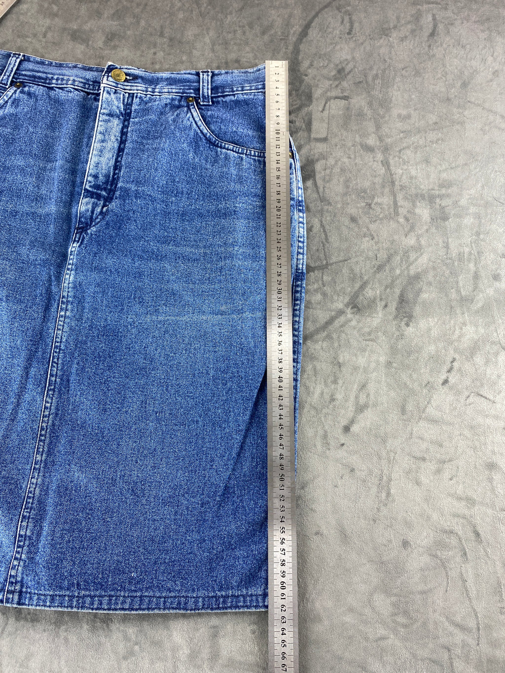 Gonna di jeans al ginocchio vintage – Donna Taglia L (IT 47)