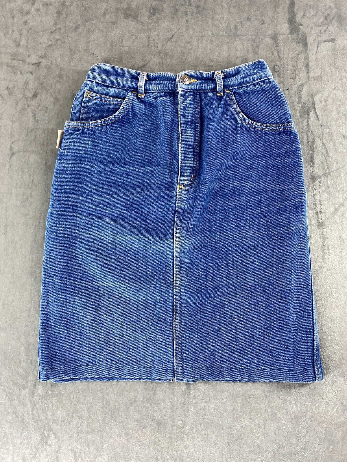 Gonna di jeans al ginocchio vintage – Donna Taglia M (IT 42)