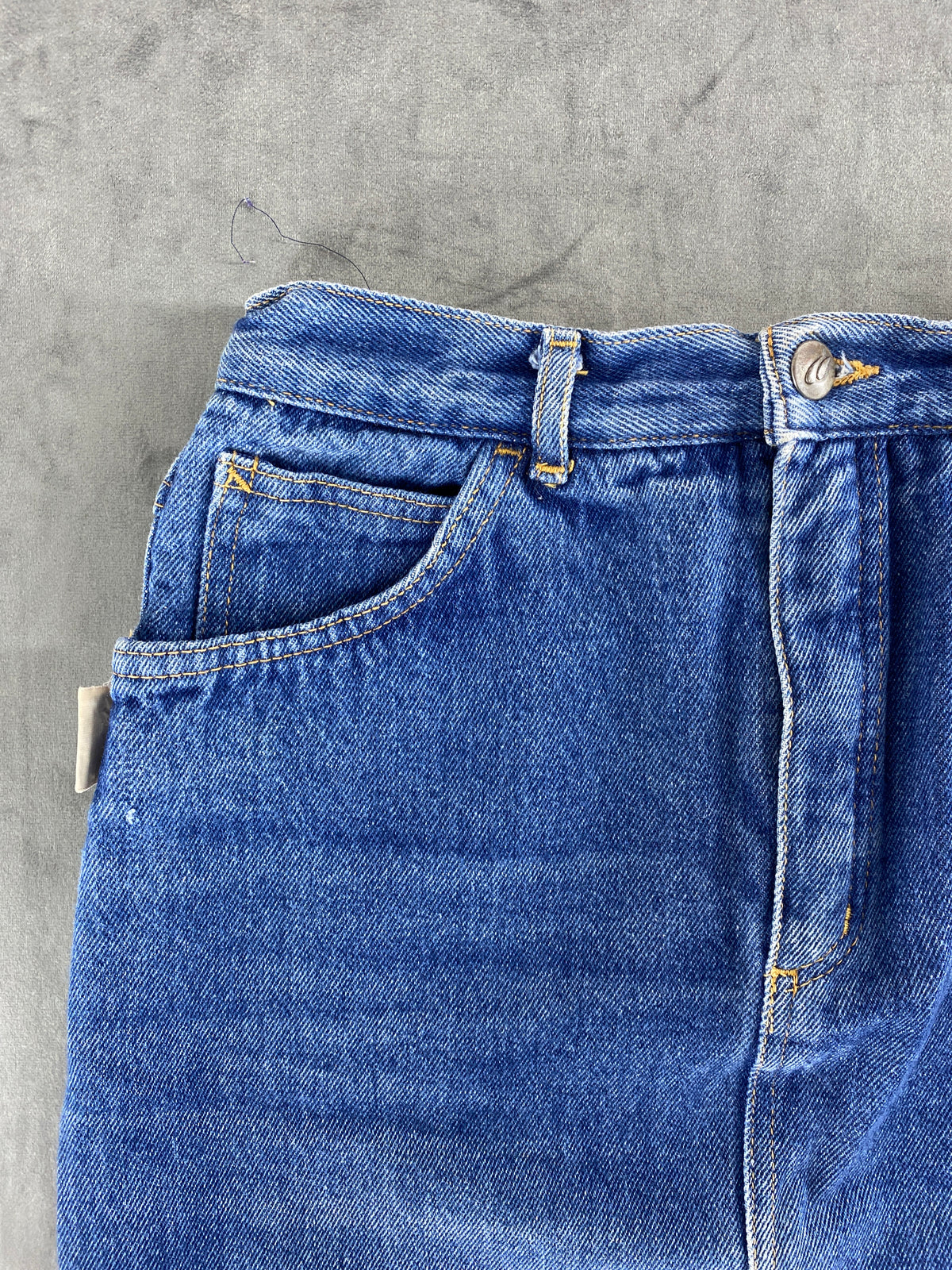Gonna di jeans al ginocchio vintage – Donna Taglia M (IT 42)