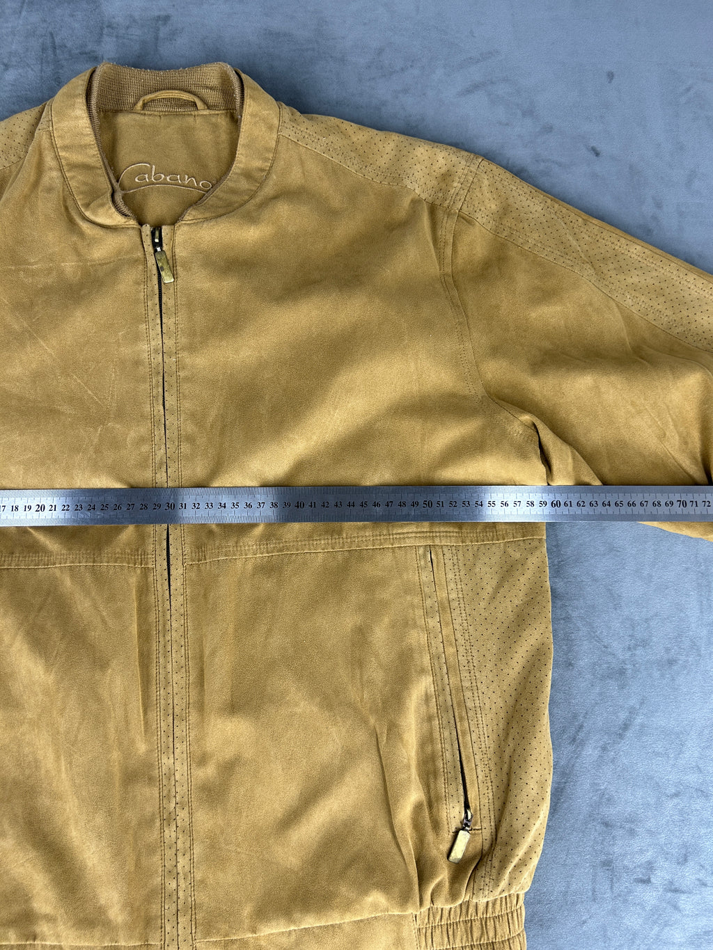 Bomber in pelle scamosciata cammello vintage – Donna Taglia L (IT 46)