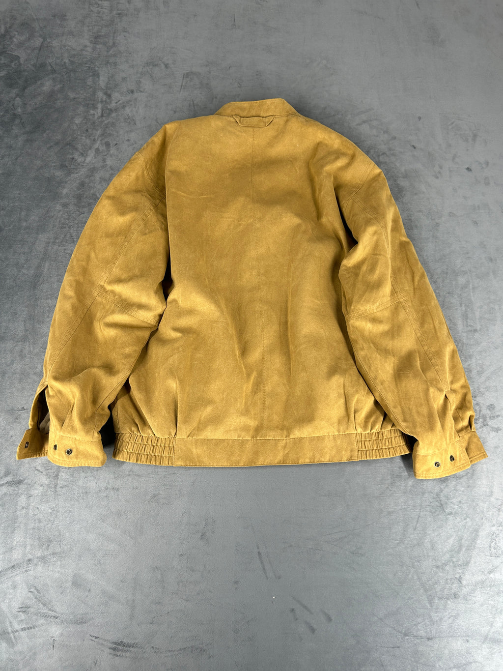 Bomber in pelle scamosciata cammello vintage – Donna Taglia L (IT 46)