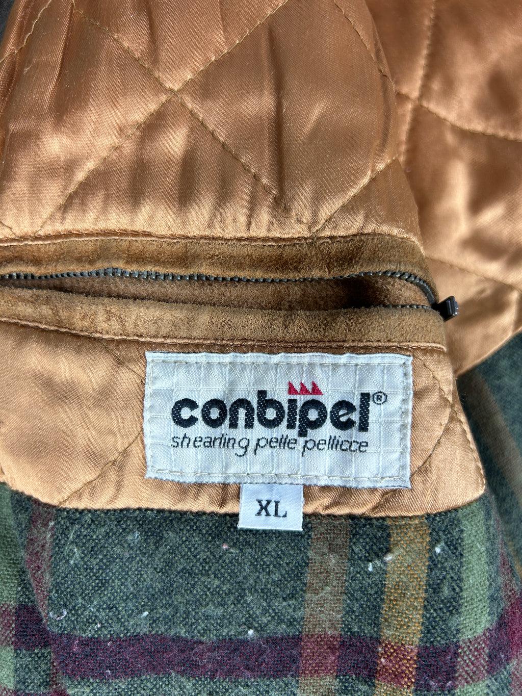 Giaccone in pelle scamosciata cammello vintage – Uomo Taglia XL