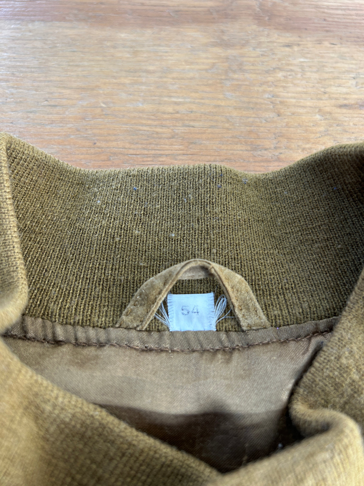 Bomber in pelle scamosciata senape vintage – Uomo Taglia L