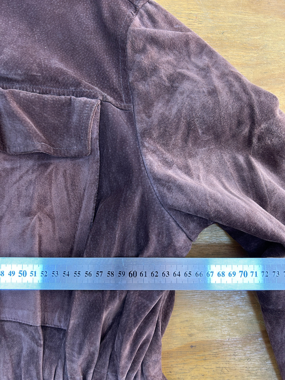 Parka in pelle scamosciata malva vintage – Donna Taglia XL