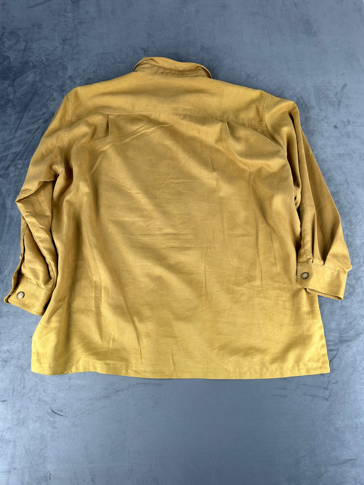 Camicia effetto camoscio senape vintage – Unisex Taglia L