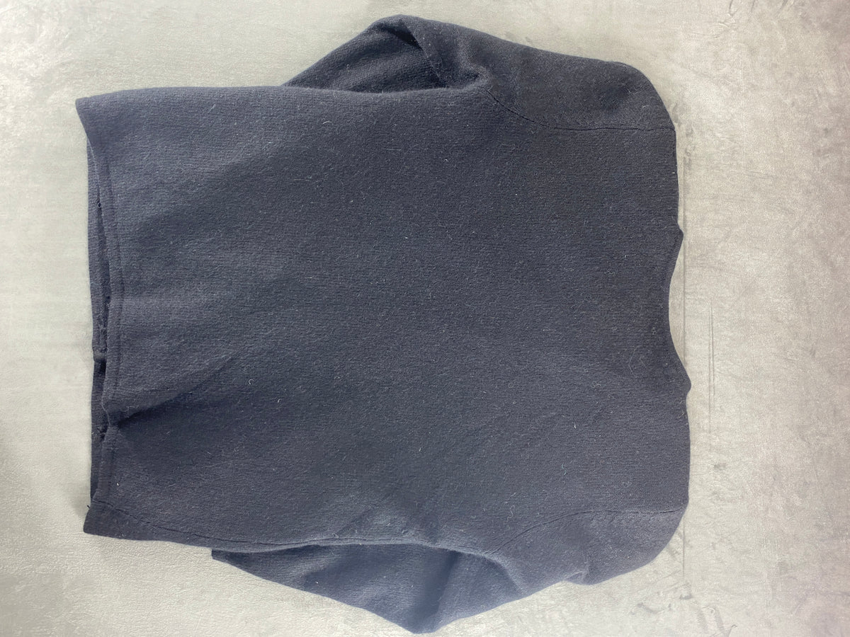 Cardigan in maglia grigio con ricami vintage – Donna Taglia M