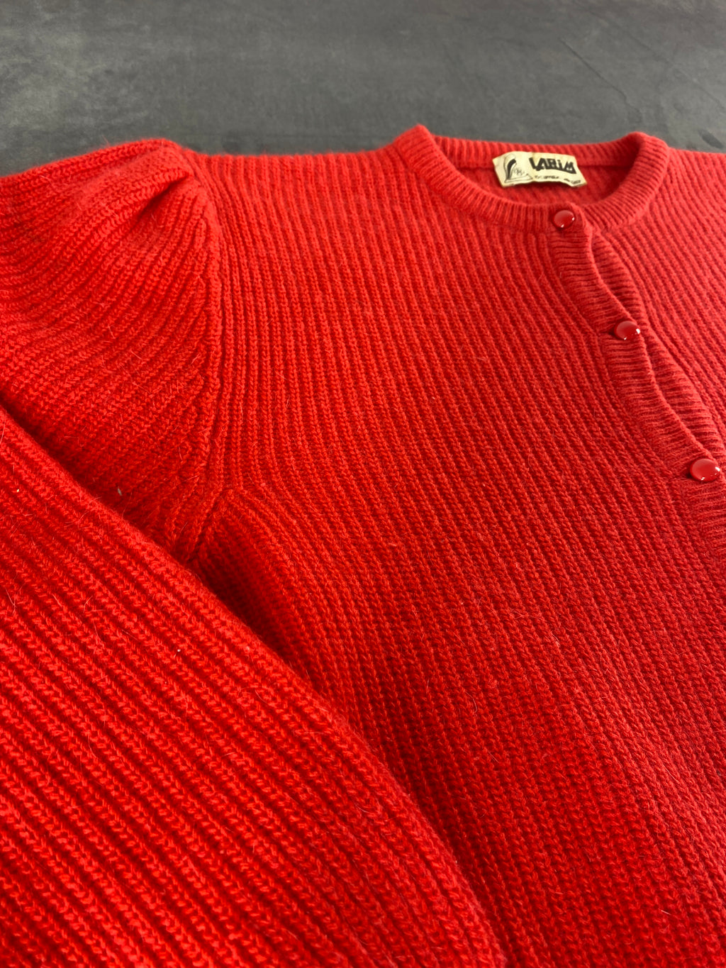 Cardigan in maglia rosso vintage – Donna Taglia L
