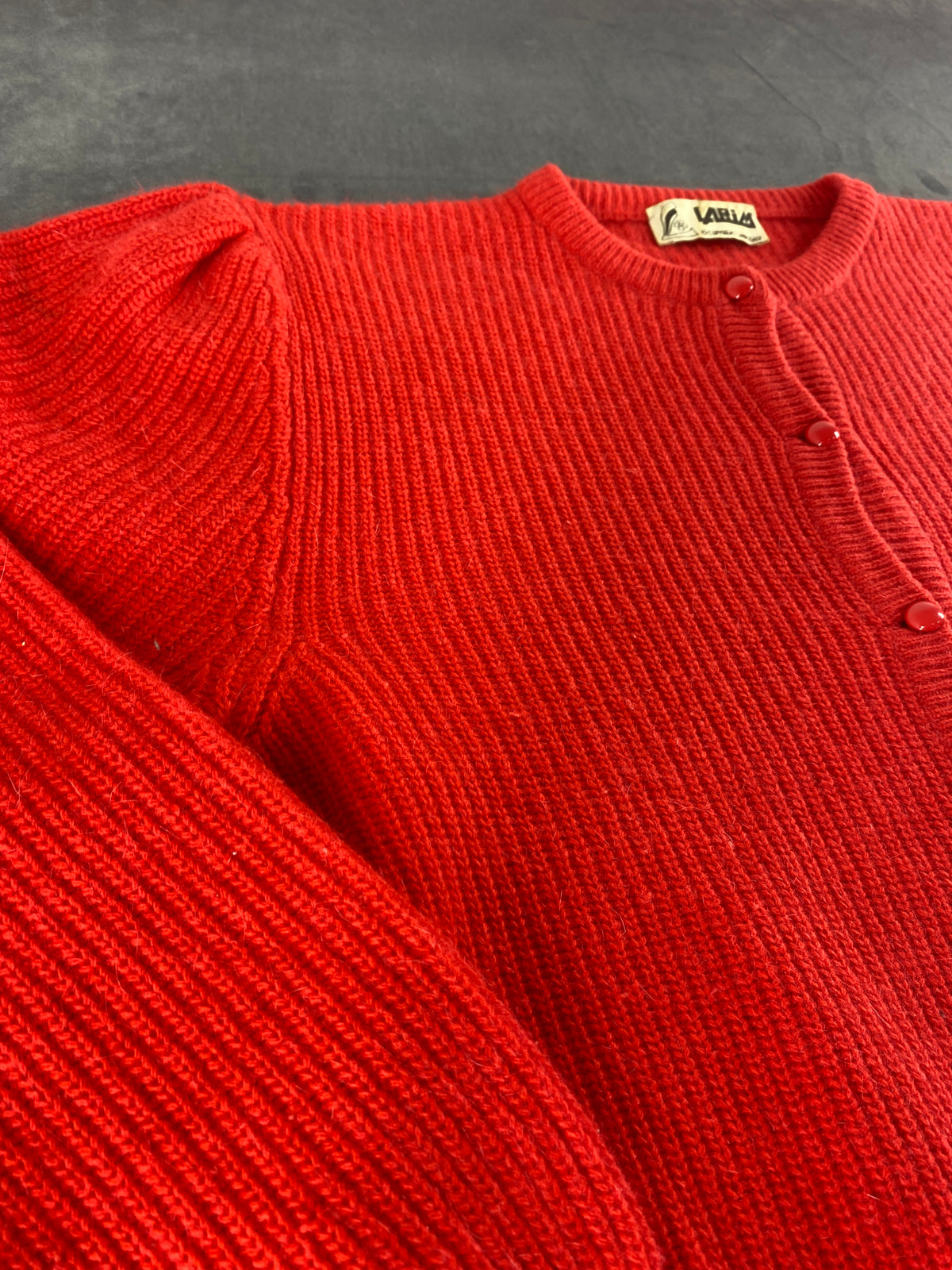 Cardigan in maglia rosso vintage – Donna Taglia L