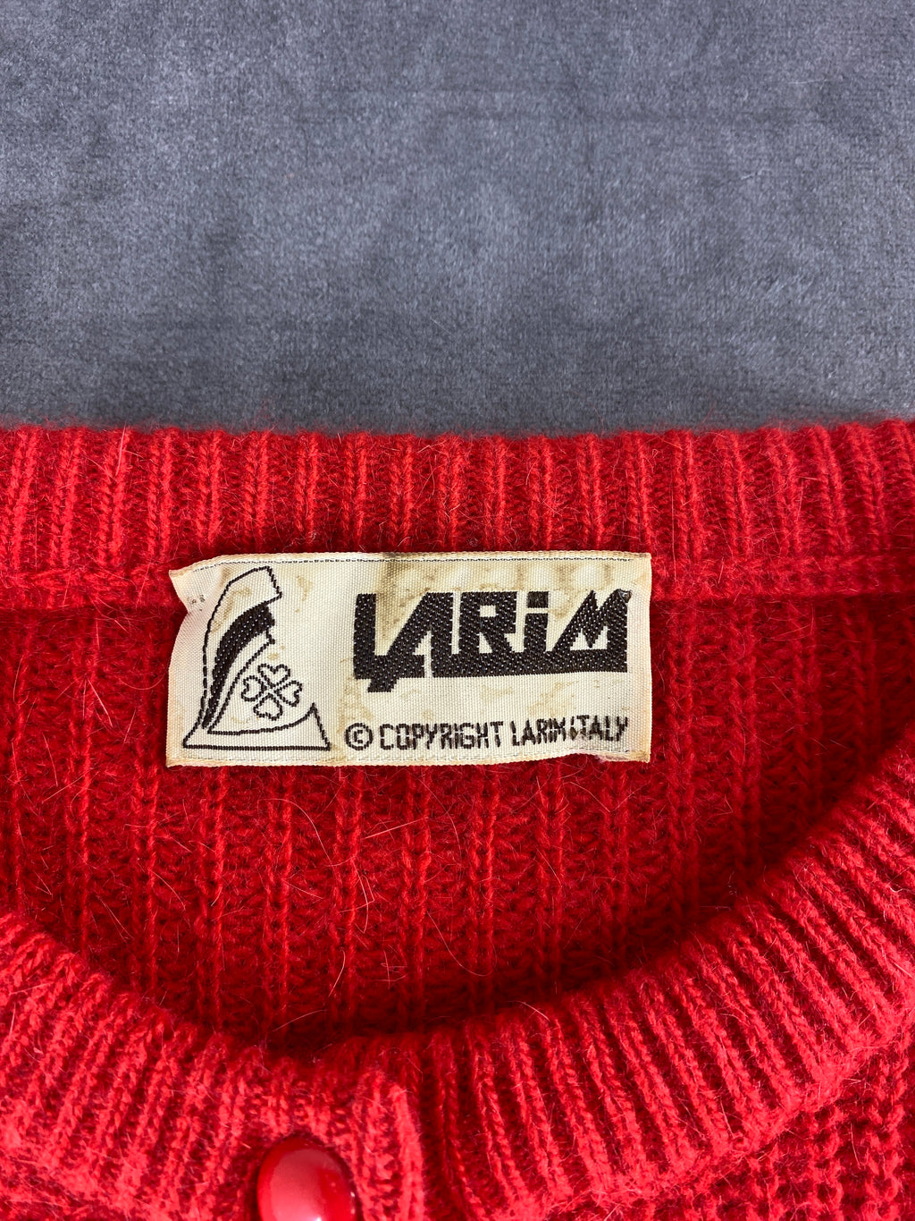 Cardigan in maglia rosso vintage – Donna Taglia L